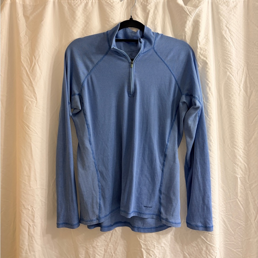 Patagonia Capilene Base Layer Womens 1/4 Zip Performance Shirt. Sz M. 23” PTP